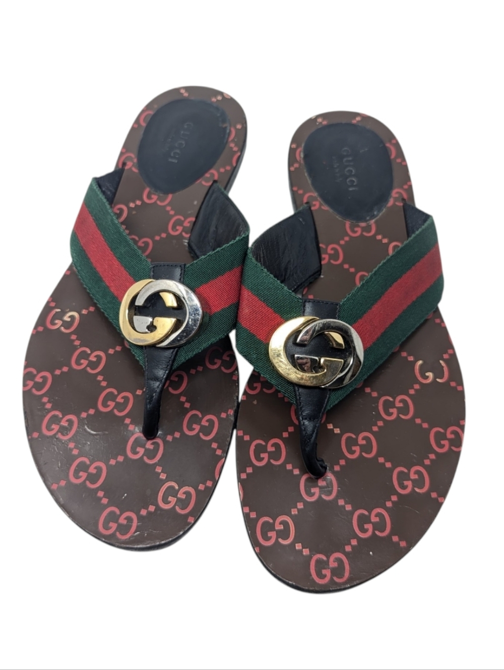 Gucci Kika Interlocking GG Thong Flip Flop Sandal Size EU 39 - Picture 4 of 12
